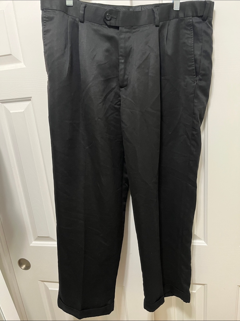 George Black Pleated Men's Dress Pants